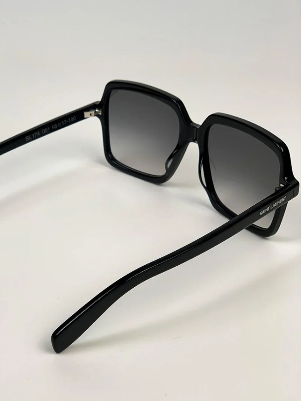SAINT LAURENT SL174 001 BLACK OVERSIZED SQUARE SUNGLASSES